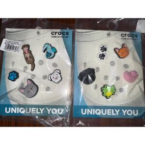 Lot Of 2 Crocs 5-Pack Animal Luv Shoe Charms Jibbitz for Crocs 10 Total New